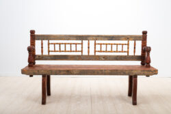 Swedish folk art bench from Hälsingland