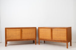 Teak sideboards by Alf Svensson for Bjästa Snickerifabrik in Sweden. This pair of sideboards are from the mid 20th century