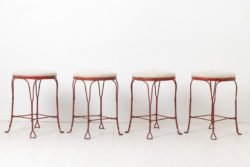 Mid century modern stools from Sweden made around 1940. Set of four stools and a good example of the mid century modern style period