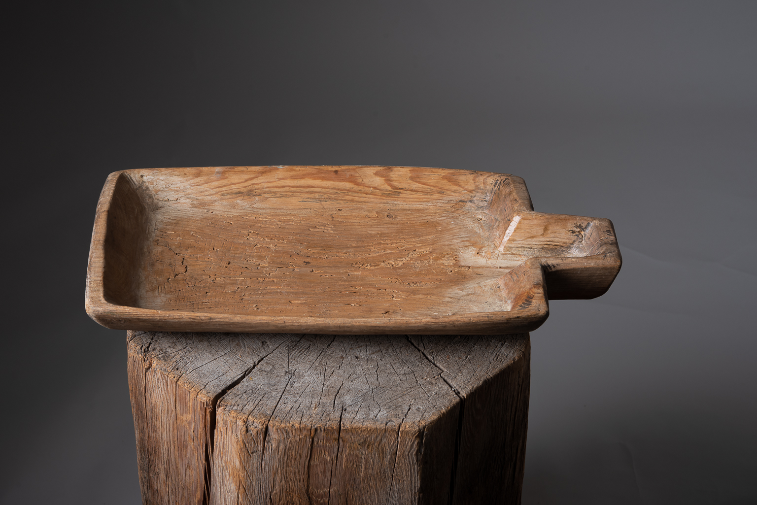 Antique wood cheese trough from northern Sweden. The trough is from the mid 1800s and is completely hand-made. Typically a household item
