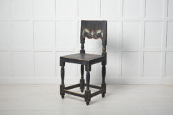 Antique folk art chair from Sweden made during the mid 1800s. The chair is a classic folk art chair with untouched original paint.