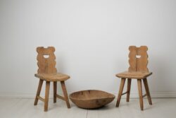 Very unusual large bowl from northern Sweden. The antique wooden bowl has an organic shape and is made from hollowing a large piece of birch root.