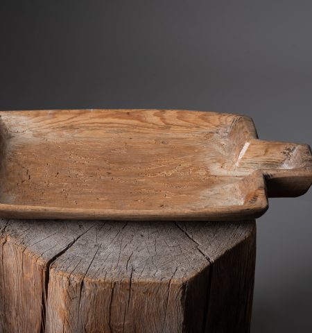 Antique wood cheese trough from northern Sweden. The trough is from the mid 1800s and is completely hand-made. Typically a household item