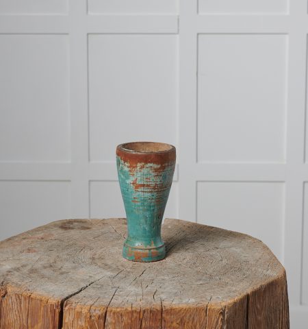 Antique folk art mortar from Sweden made during the mid 1800s. The mortar is in untouched original condition with original paint.