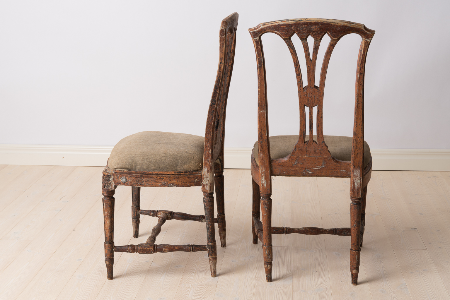 A pair of Swedish Period Gustavian Chairs Made in Stockholm Circa 1775