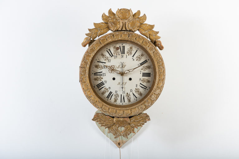 Folk Art Wall Clock from Kougsta Sweden