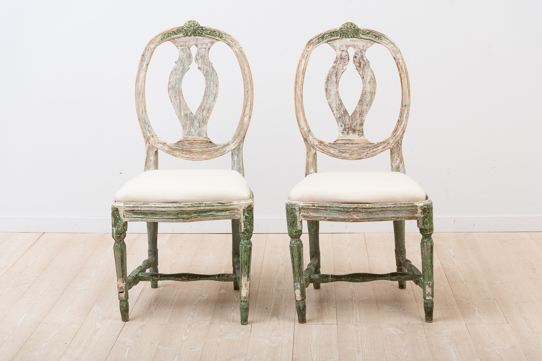 2 provincial gustavian chairs