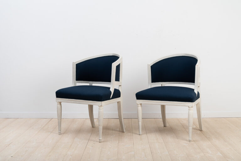 A Pair of Barrel Back Chairs from Sweden
