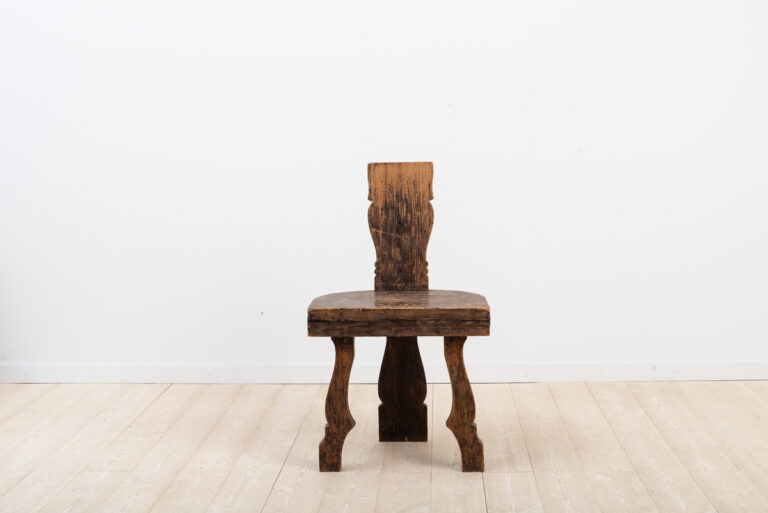 Folk Art Chair and Table Combo from 1820