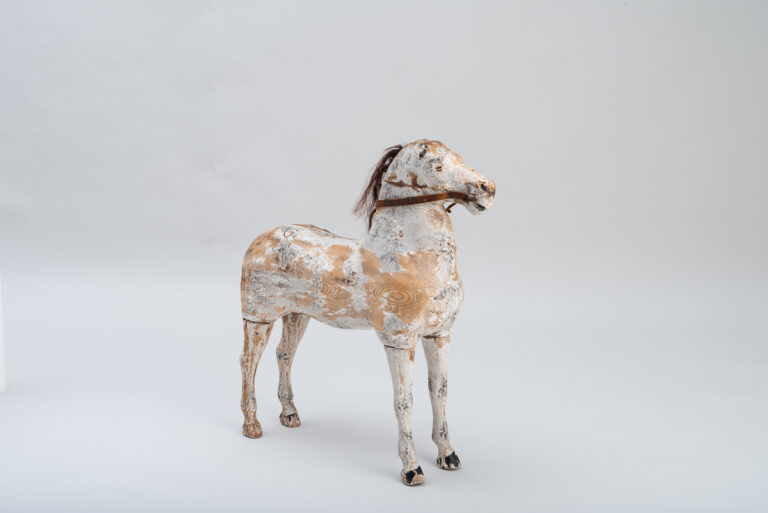 Folk Art Wooden Horse in Untouched Condition