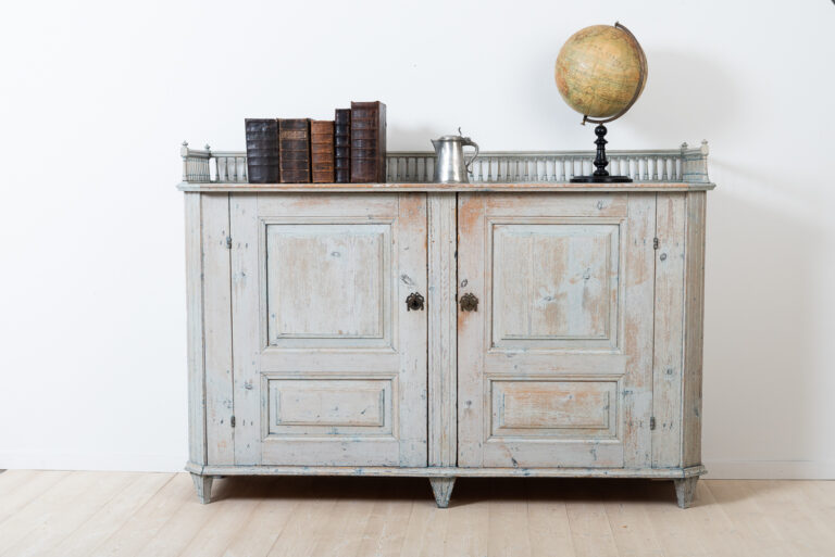 Gustavian Sideboard with an Ornate Balustrade