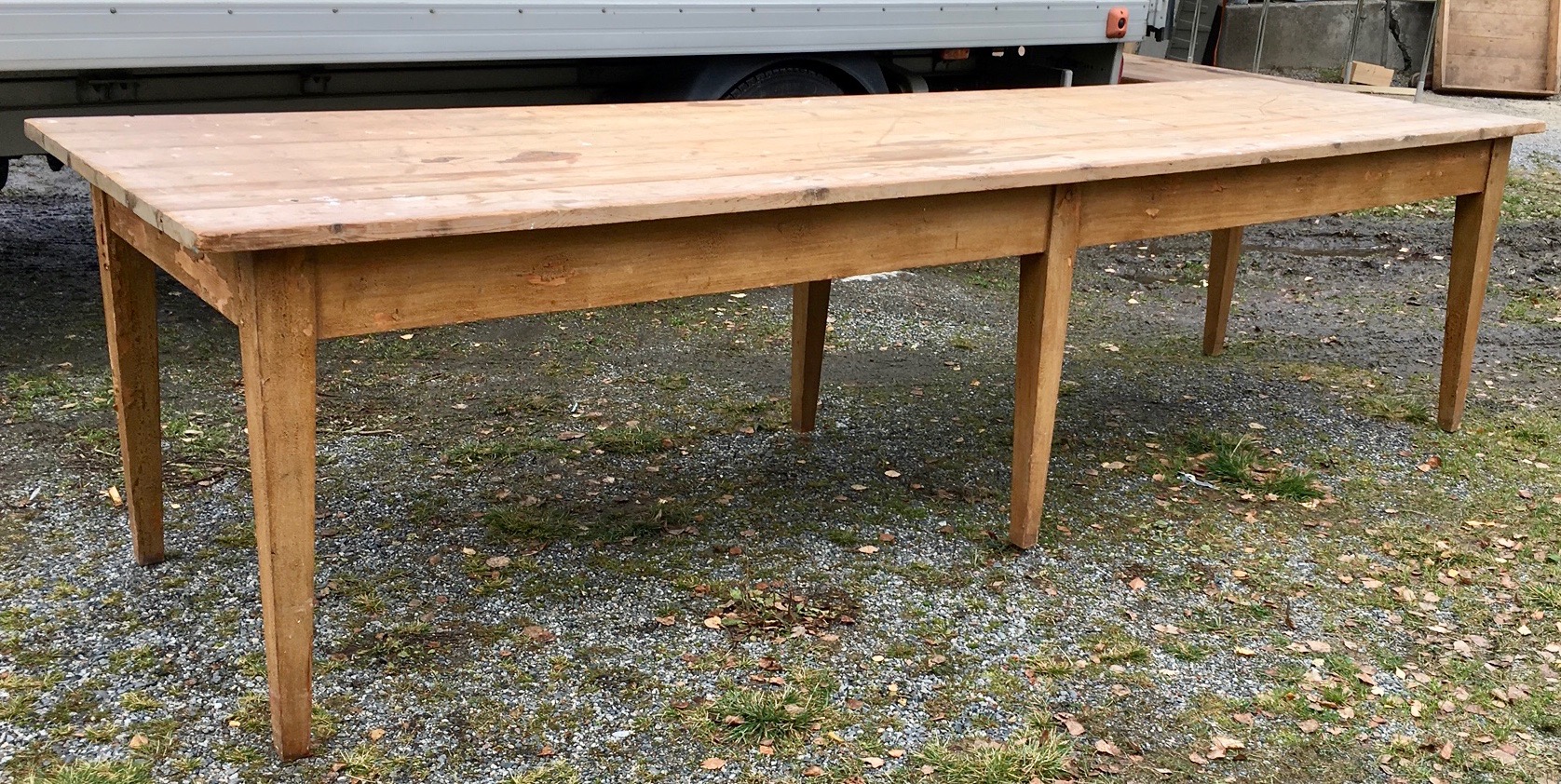 Large Dining Room Table in Pine from Sweden
