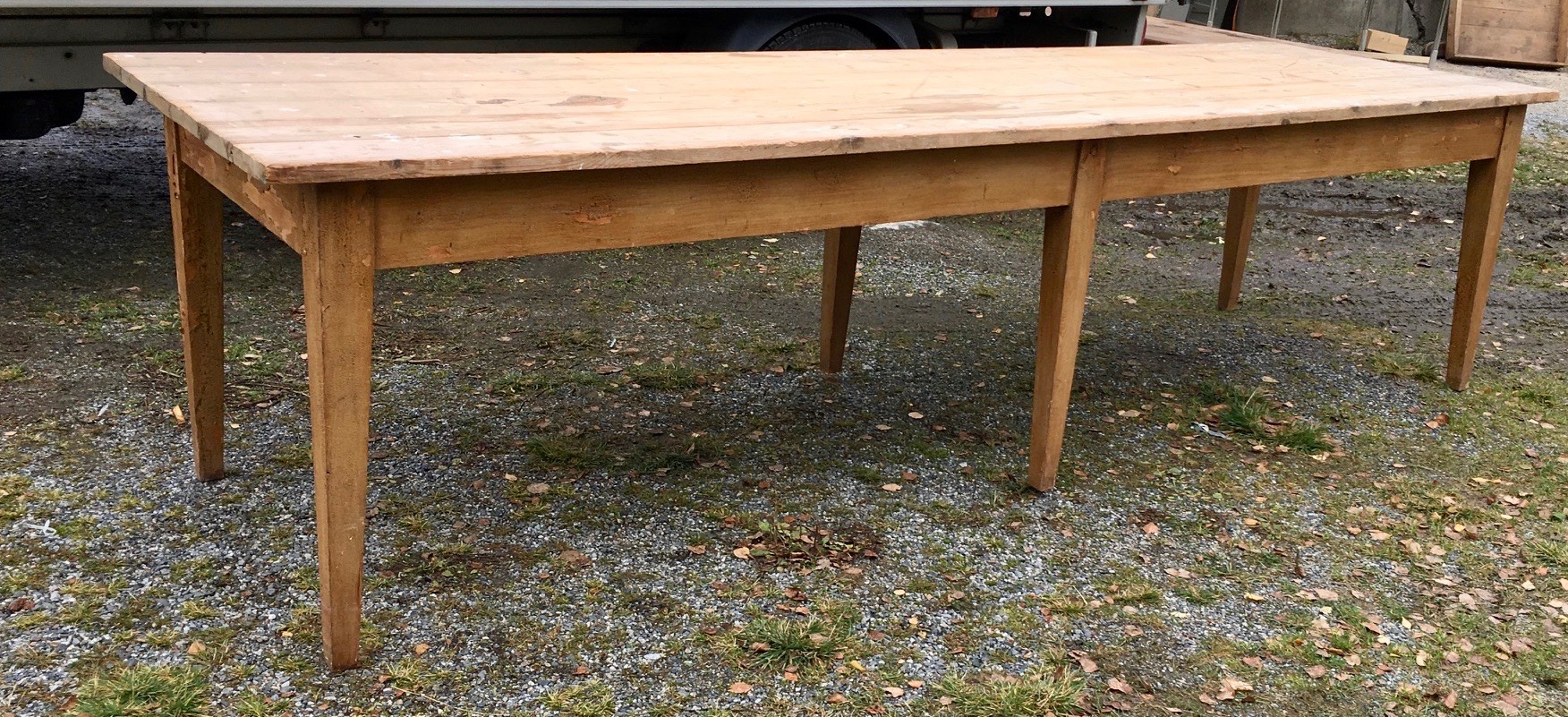Large Dining Room Table in Pine from Sweden