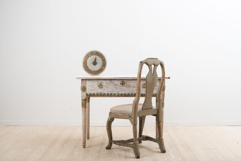 Gustavian Folk Art Table with Drawer