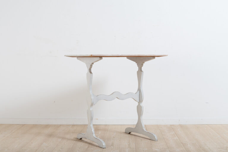 Swedish 19th Century Table with Original White Paint
