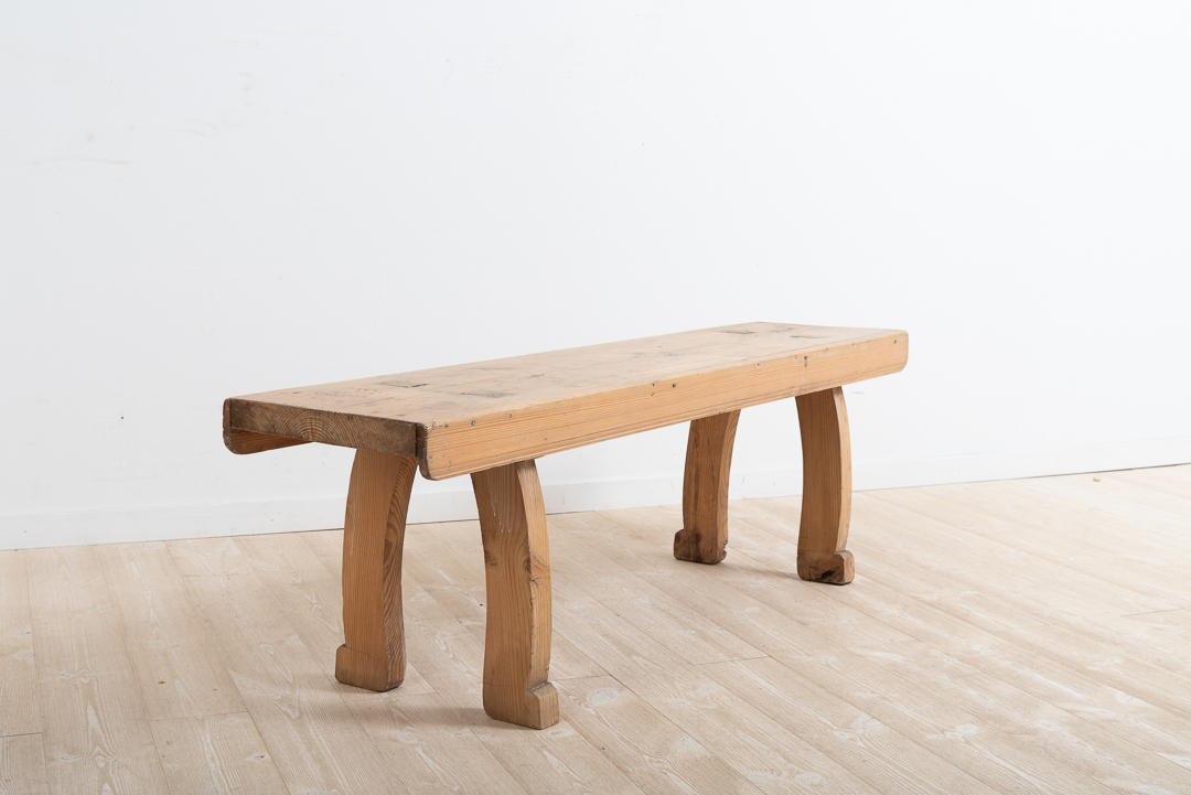 Swedish Folk Art Bench from Hälsingland