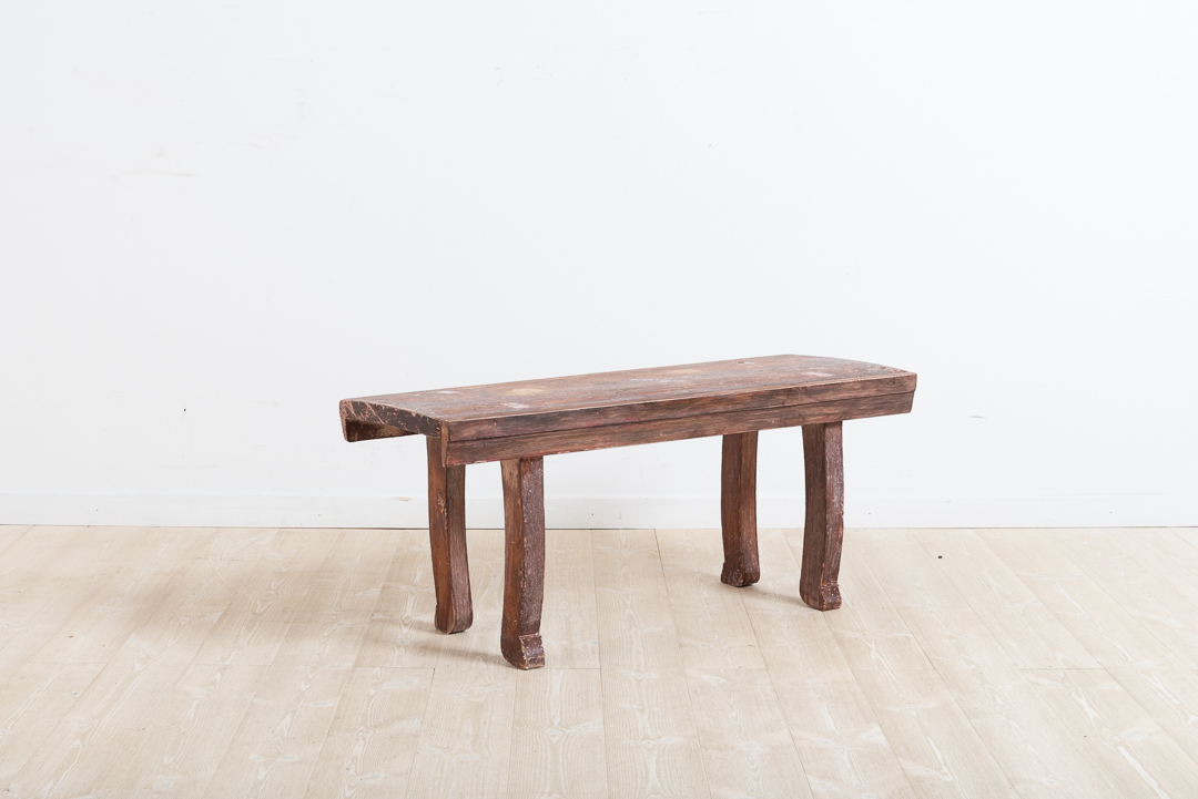 Folk Art Bench from the 1860s with Historic Paint