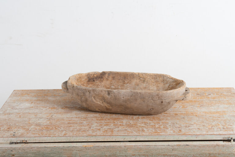 Primitive Wooden Bowl with Patina Marked 1867