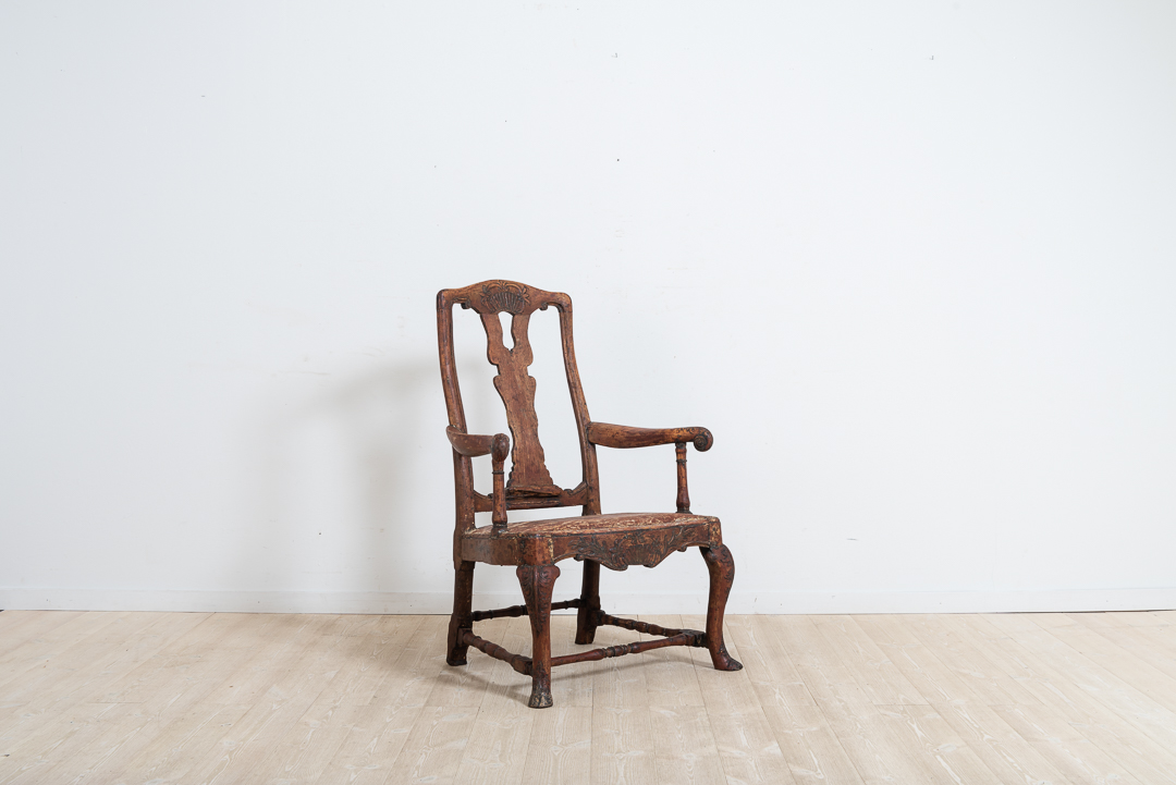 Swedish Baroque Armchair from Around 1760
