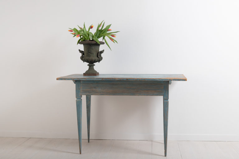 Blue Gustavian Side Table from Northern Sweden