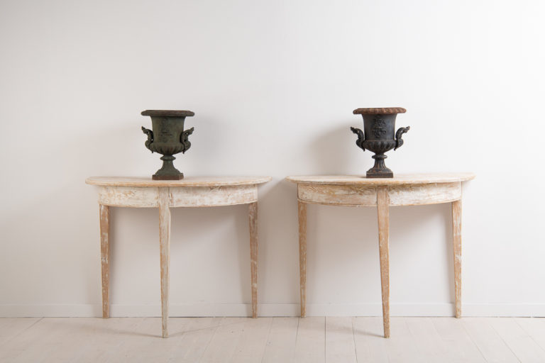 Demi Lune Tables in Gustavian Style