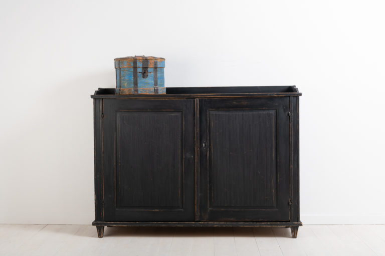 Black Gustavian Sideboard with Later Paint