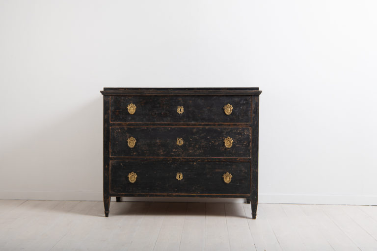 Black Gustavian Bureau from Circa 1790