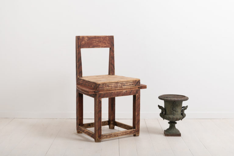 Combined Folk Art Chair and Table from the 1800s