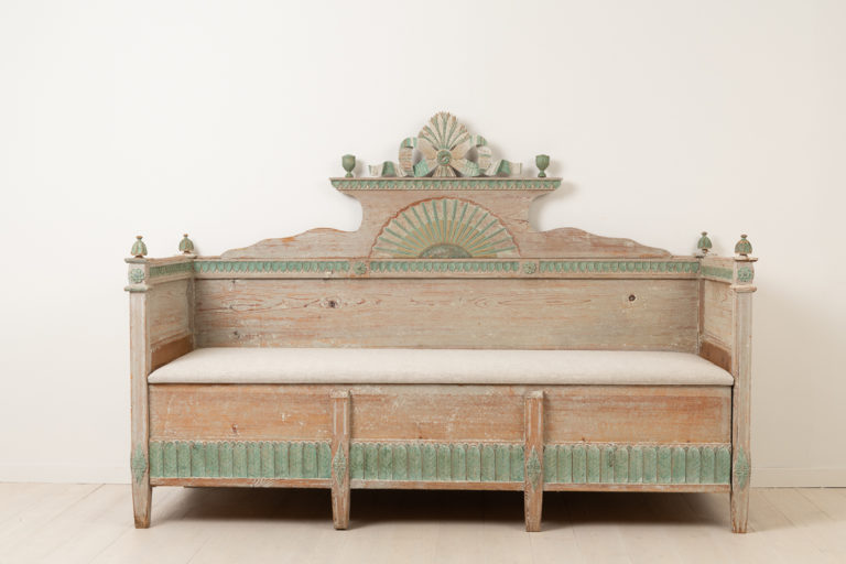 Neoclassical Swedish Sofa with Unusual Decor
