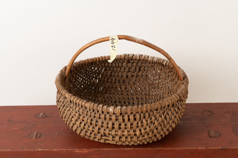 Folk Art Woven Basket from the 19th Century