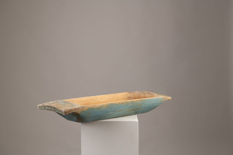 Wooden Plate or Trough in Folk Art from Northern Sweden