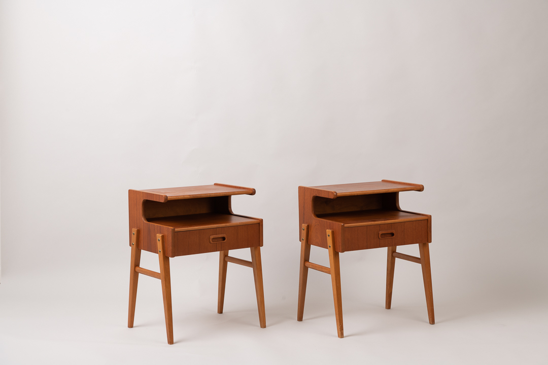 Scandinavian Modern Teak Nightstands from Sweden