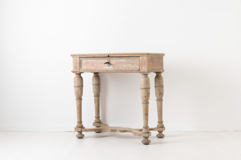 Unusual Baroque Side Table with Original Paint