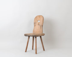 Primitive folk art chair from the first half of the 1800s. Made in northern Sweden and never paint. The patina is all authentic