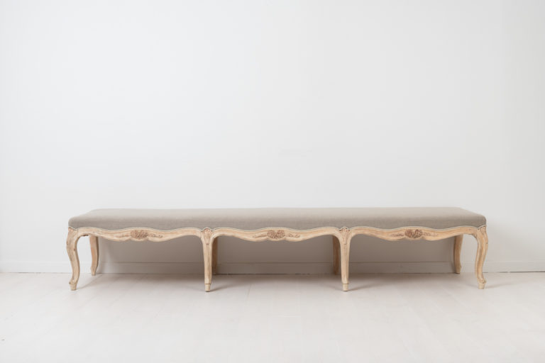 Rococo Revival Bench from Sweden around 1890