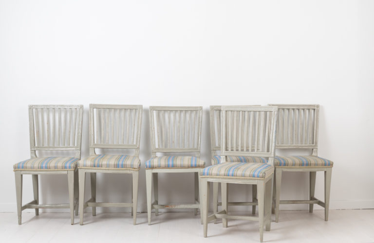 Set of 6 Chairs in Gustavian Style from Sweden