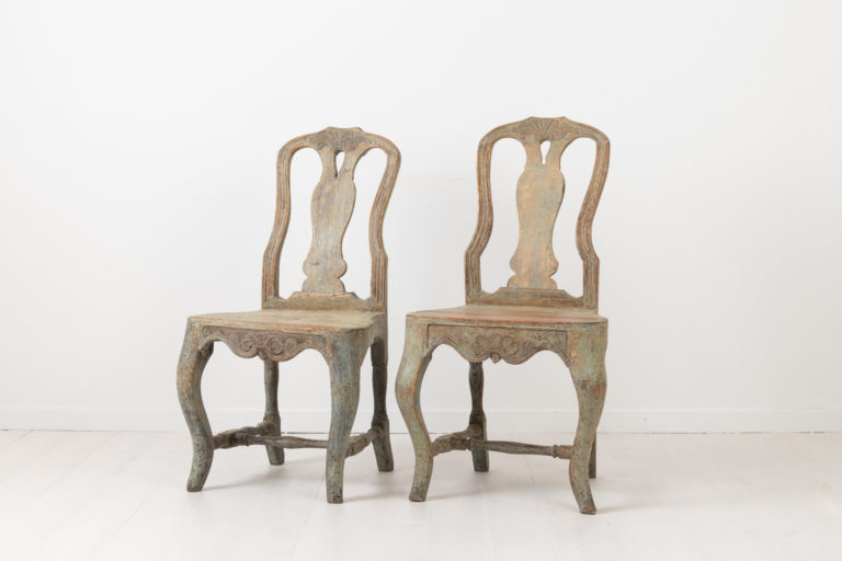 Charming Rococo Chairs from Northern Sweden