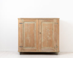 Gustavian neoclassical sideboard from Northern Sweden made around 1790 to 1810. The sideboard has traces of the original paint