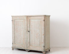 Gustavian and neoclassical sideboard from Northern Sweden. The sideboard has a straight and smooth shape typical for the Swedish gustavian period