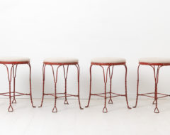 Mid century modern stools from Sweden made around 1940. Set of four stools and a good example of the mid century modern style period