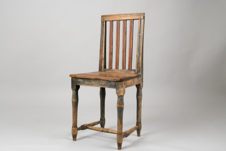 Swedish Gustavian Chair with Black Paint