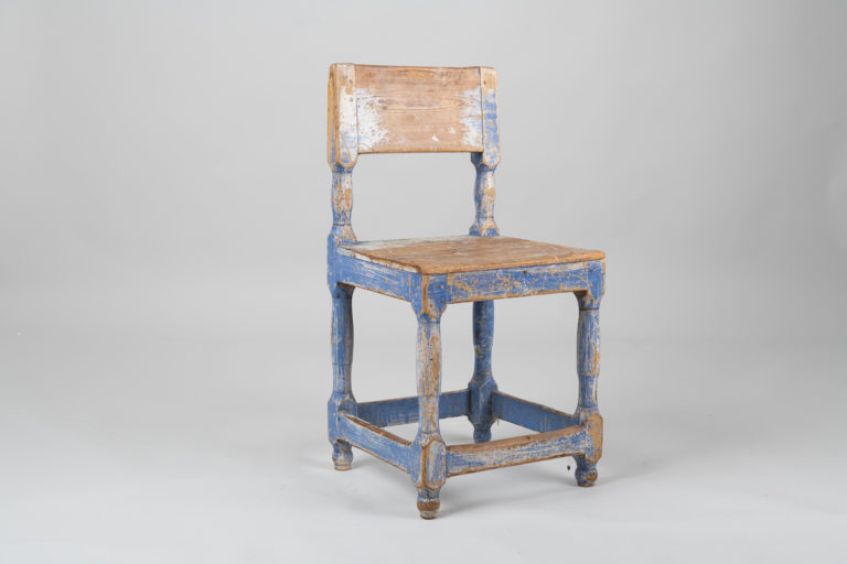 Blue Baroque Styled Chair from the 19th Century