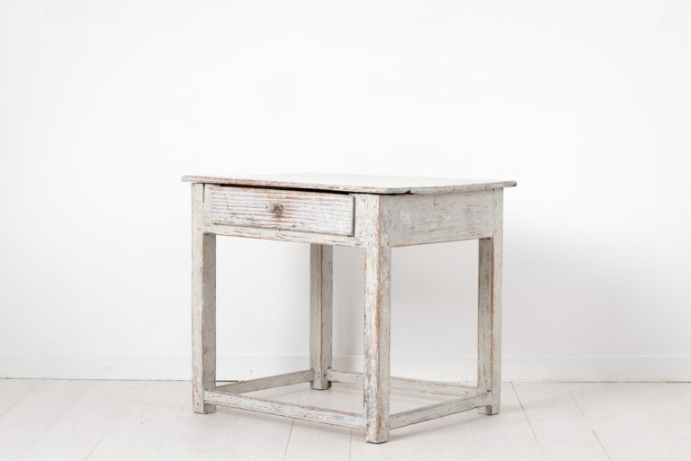 Swedish Country Console Table in Light Grey