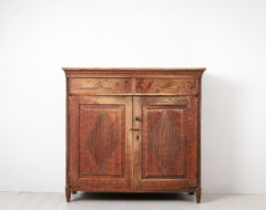 Northern Swedish gustavian sideboard from the late 18th century, around 1790 to 1800. The sideboard has the original paint with genuine distress