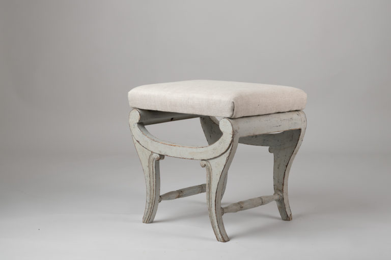 Light Swedish Empire Stool from Around 1820