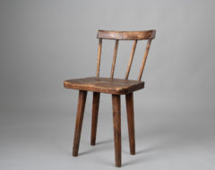Folk art pine chair from Sweden made during the mid 1800s.   For more Seating