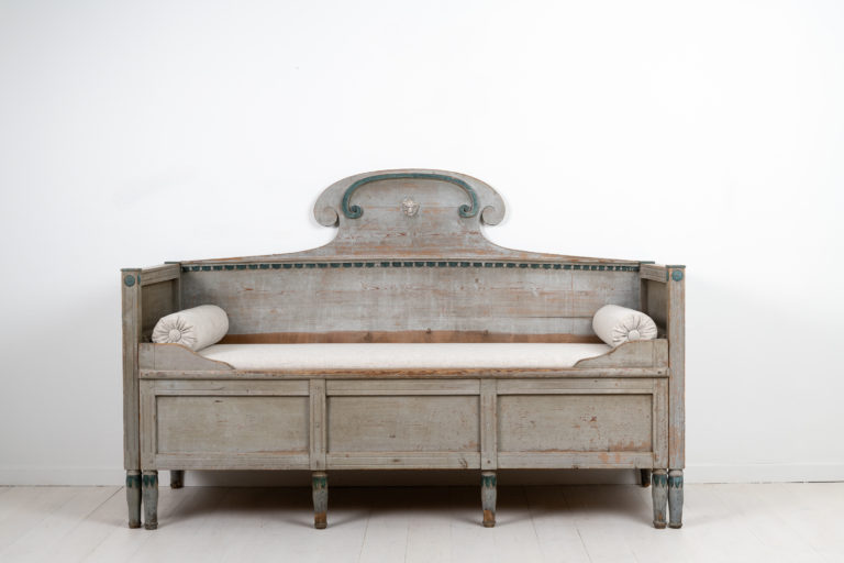 Gustavian Provincial Grey Sofa from the Early 1800s