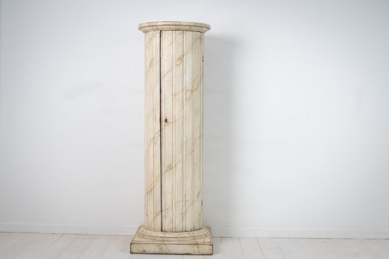 Gustavian Column Pedestal Cabinet from Sweden