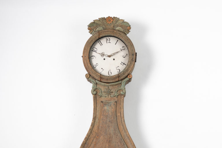 Rococo Long Case Clock in Swedish Pine