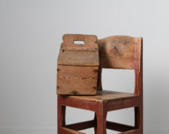 Antique pine flour bucket from Northern Sweden. Never painted giving the wood an authentic time worn patina. Its Swedish name is Mjölbinge